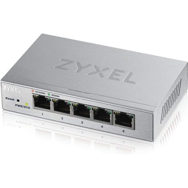Zyxel GS1200-5 Géré Gigabit Ethernet (10/100/1000) Argent
