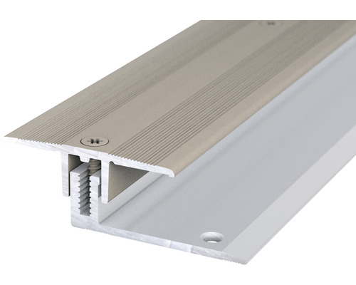 Overgangsprofiel, aluminium, RVS-look, geanodiseerd, 13x34x1000 mm