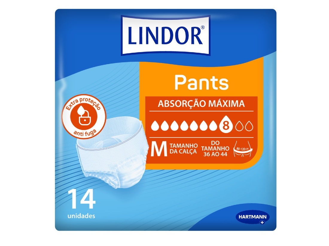 CUECAS INCONTINÊNCIA MAXI TAMANHO M LINDOR 14UN