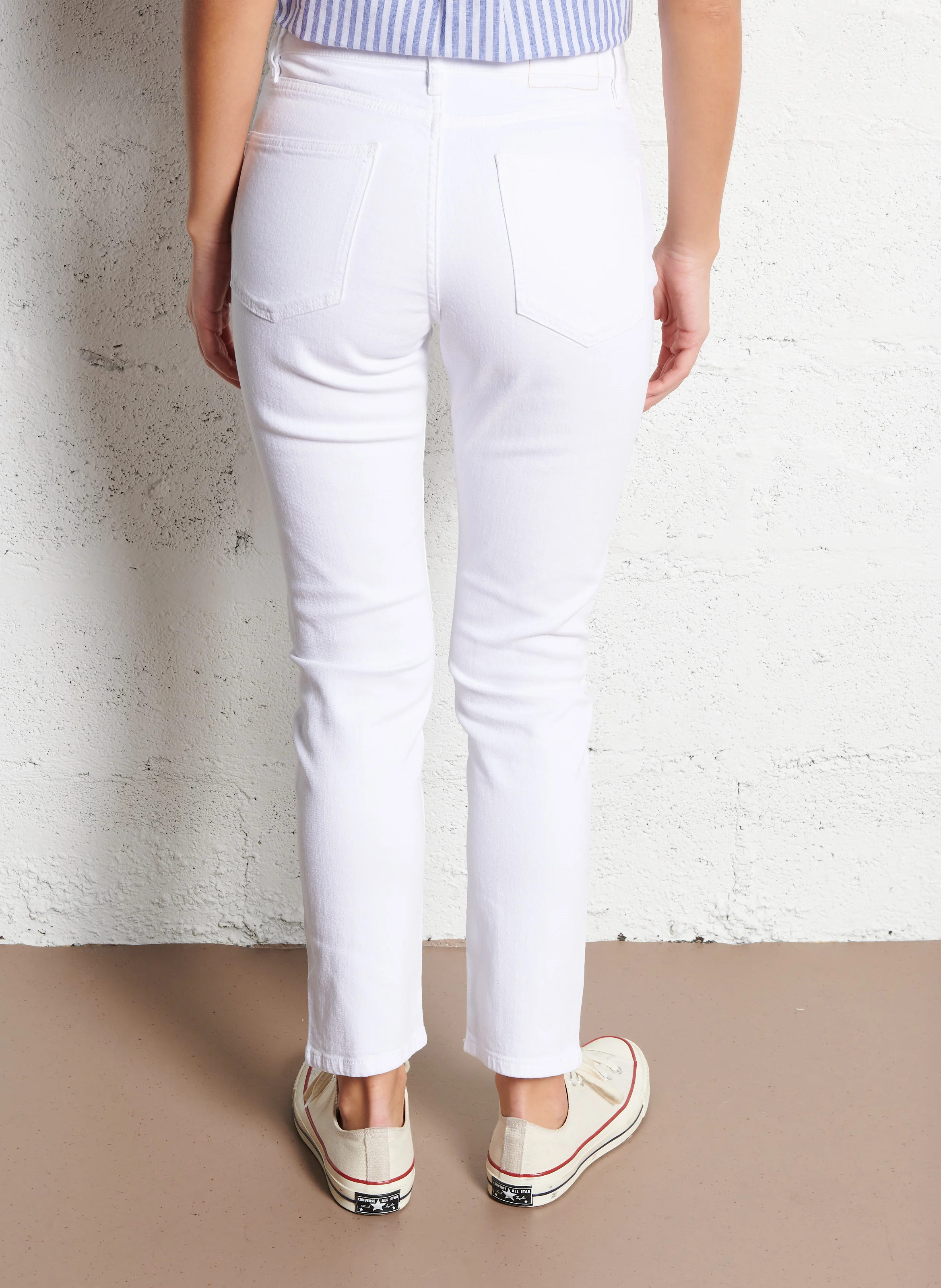 CRYSTAL - Jean slim en coton mélangé | Blanc