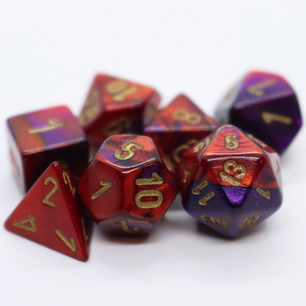 Set de 7 Mini Dés JDR Chessex : Gemini