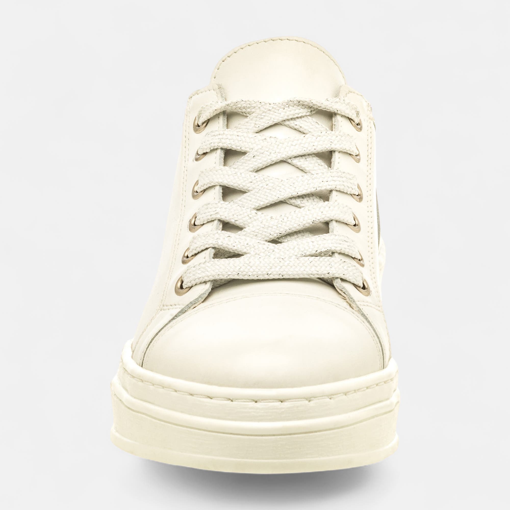 Baskets basses Femme en cuir blanc