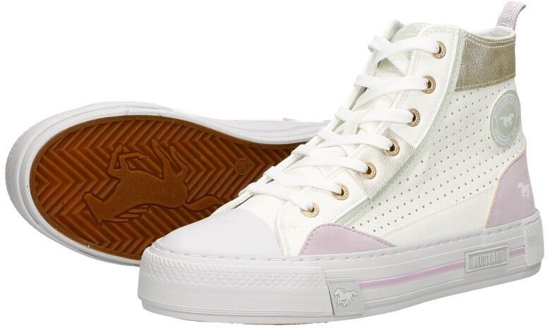 Mustang Veterschoenen Hoog wit