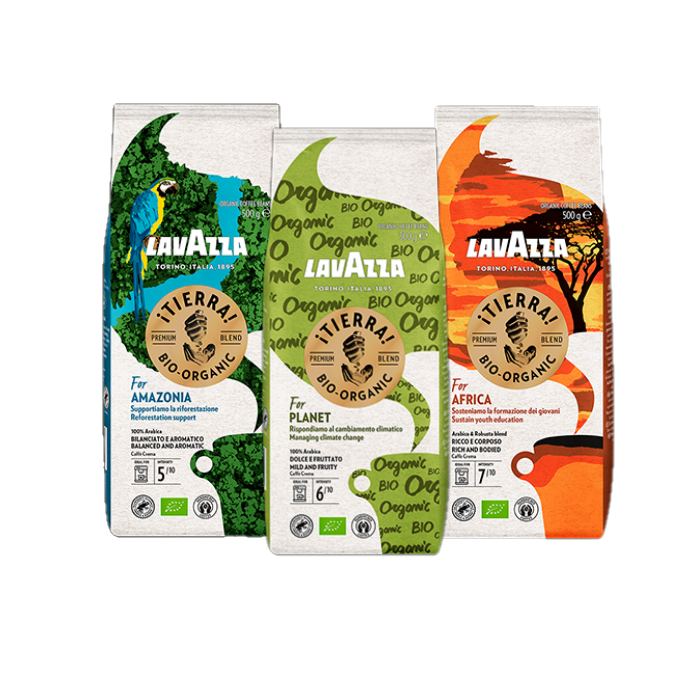 Lavazza Kaffeebohnen Tierra Promo Box 3x500g