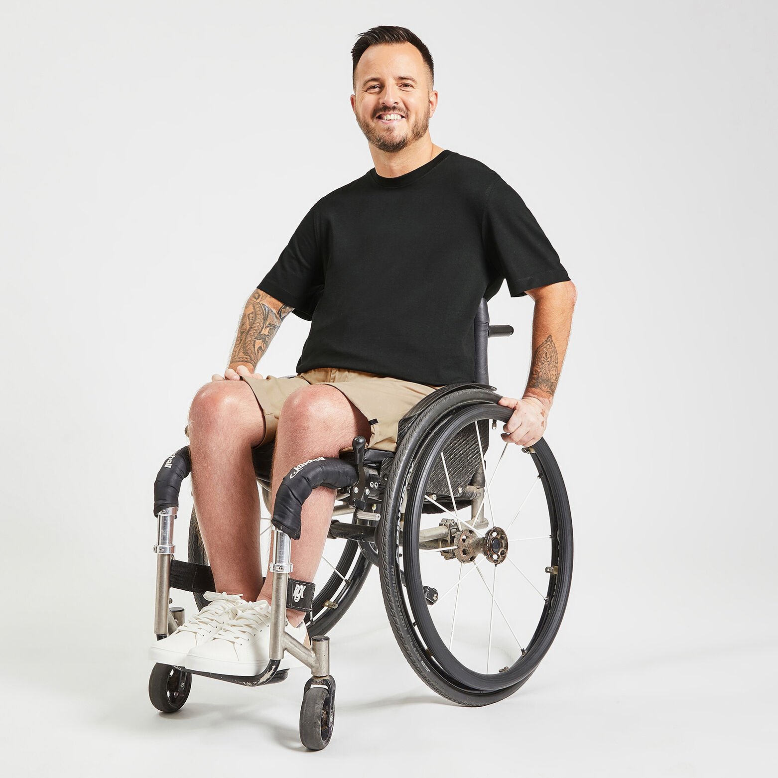 Tee shirt pour personne à mobilité réduite Noir