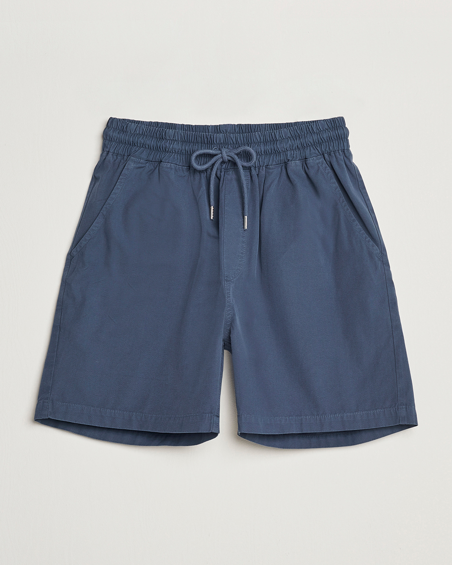 Colorful Standard Classic Organic Twill Drawstring Shorts Petrol Blue