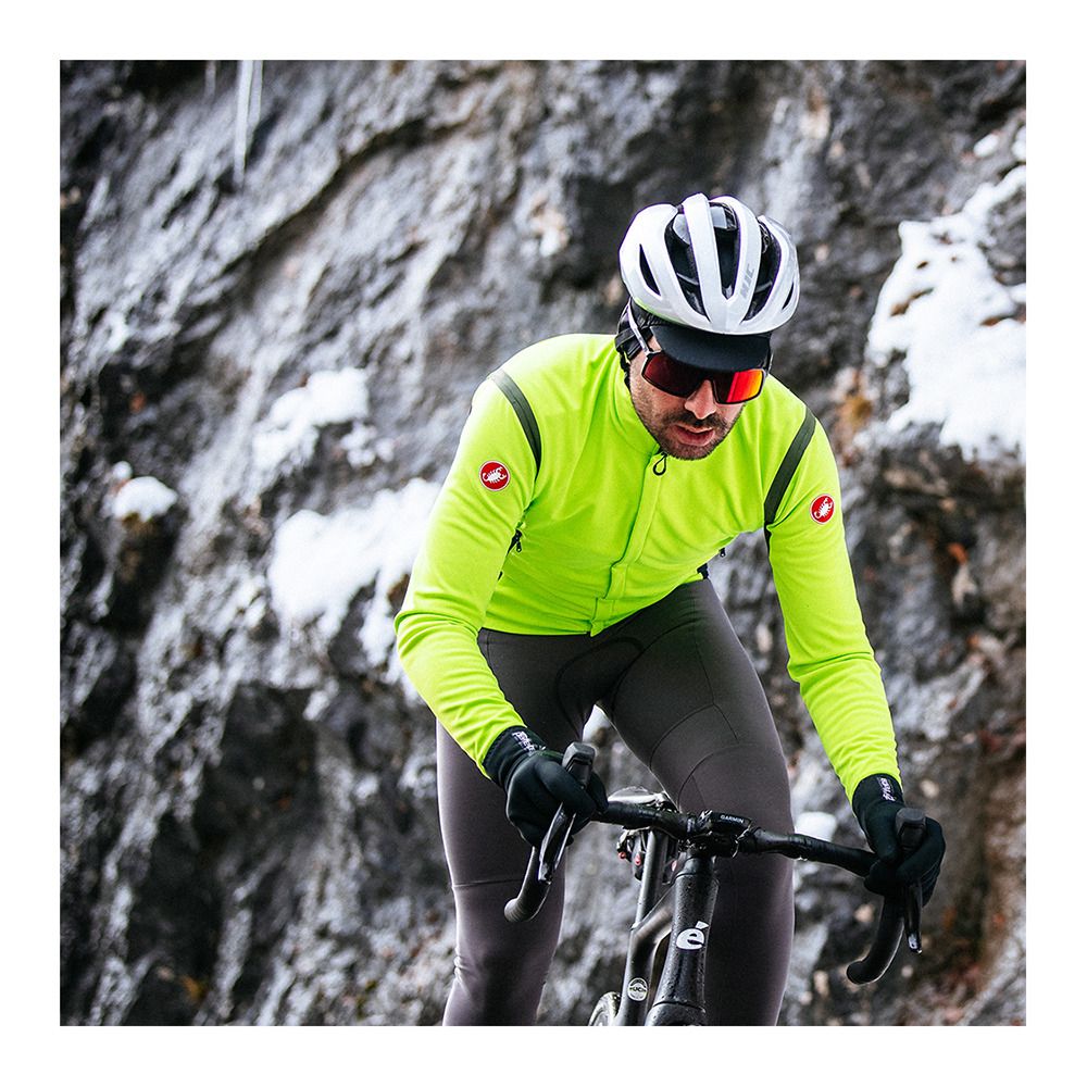 Castelli PERFETTO - Veste Homme electric lime/dark gray