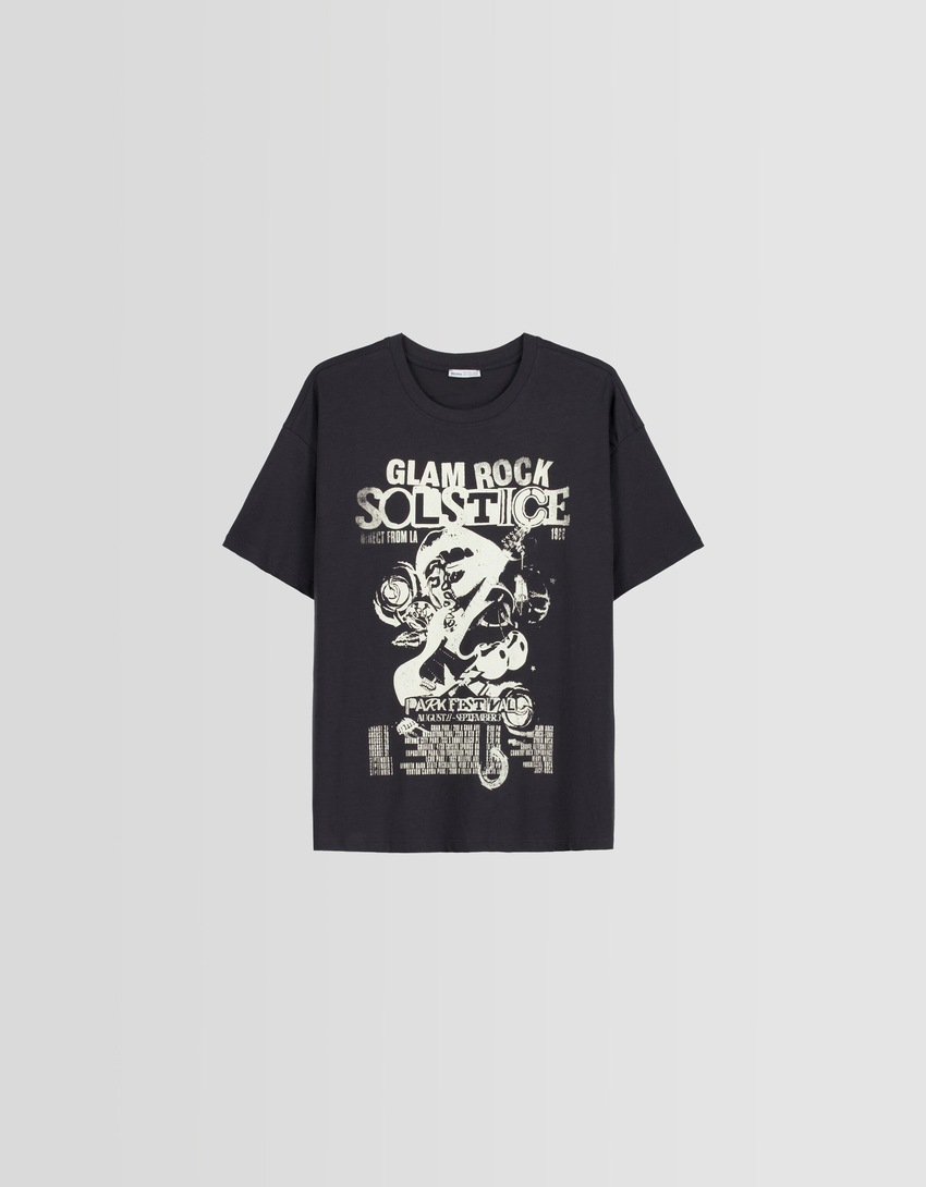 Camiseta de manga curta com estampa