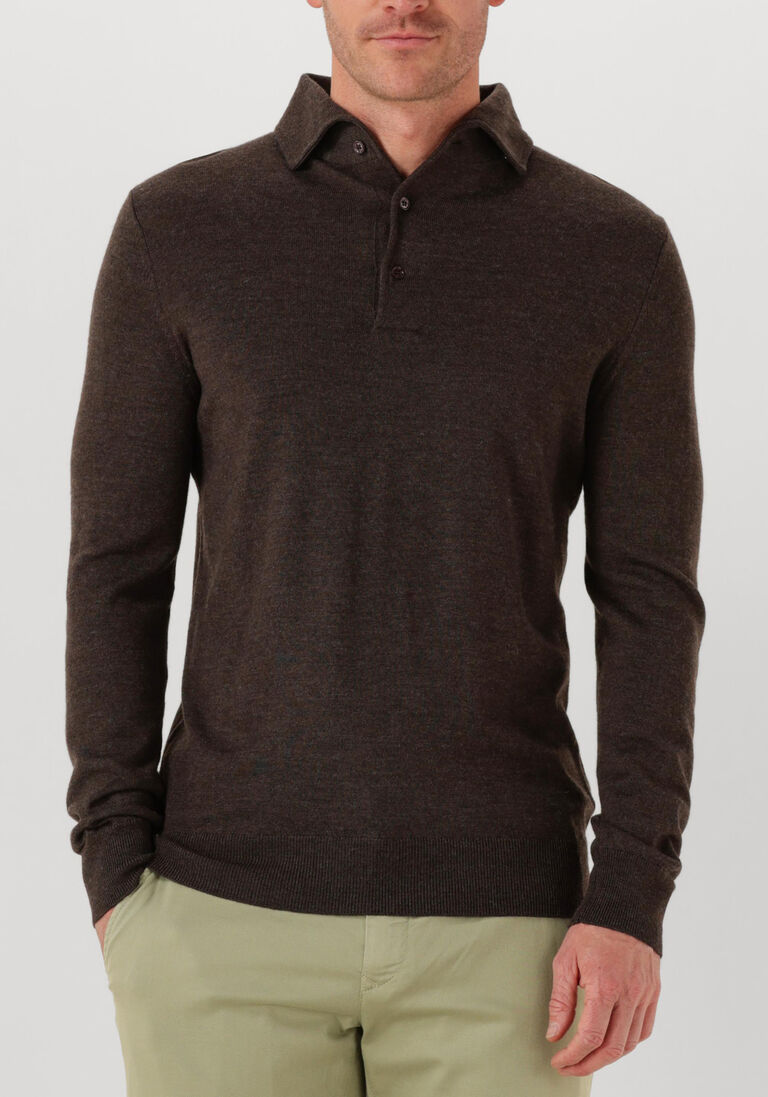 bruine leurink knit polo polo hidden button down