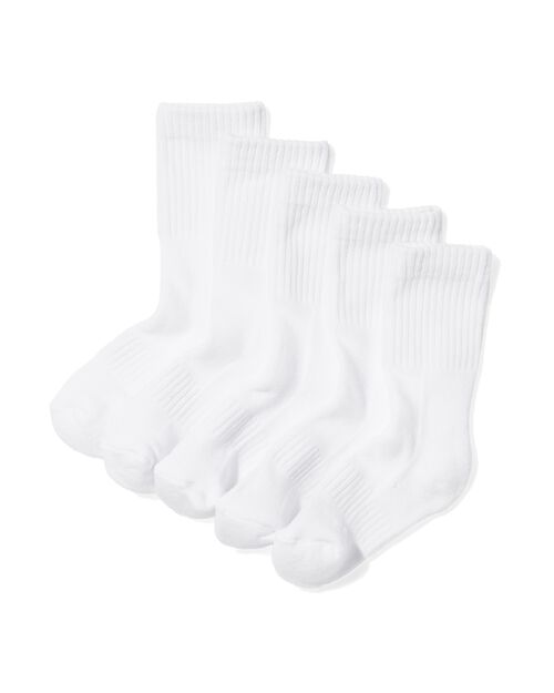 5 paires de chaussettes de sport enfant blanc