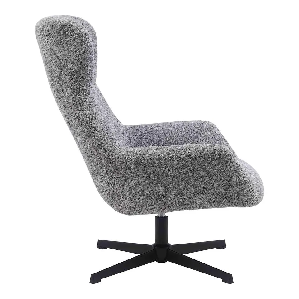 Fauteuil Draaibaar - Donkergrijs Stof - 89x80x101cm - Bescia