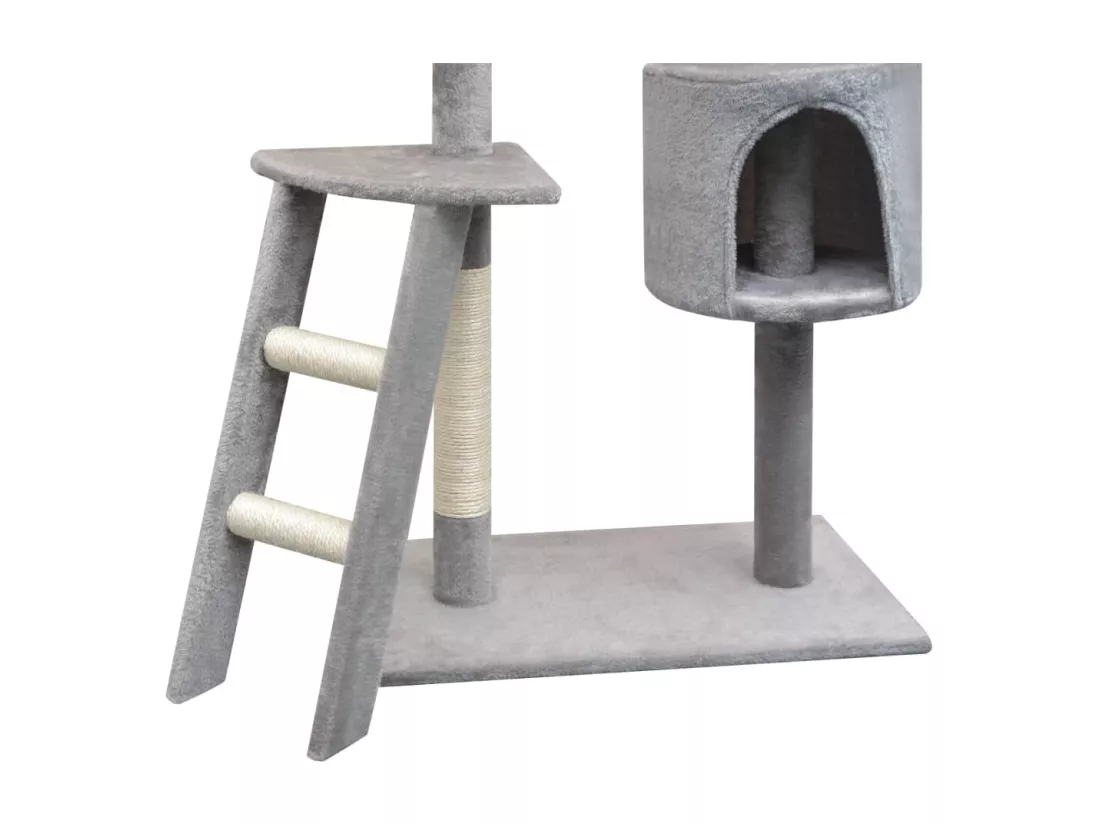 Arbre à chat avec griffoirs en sisal 150 cm Gris