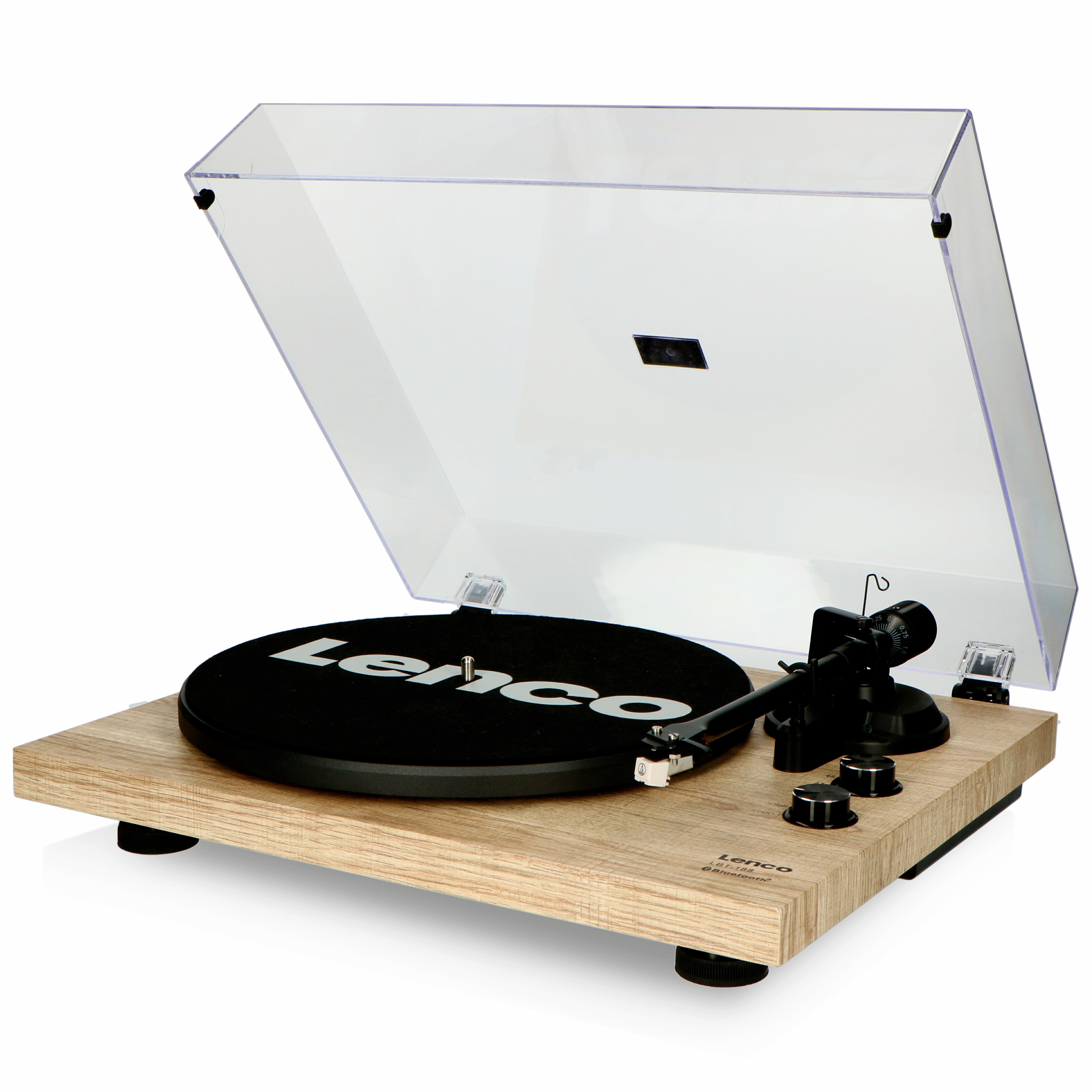 Lenco LBT-188PI - Plattenspieler mit Riemenantrieb und Bluetooth - Anti-Skating - Holz