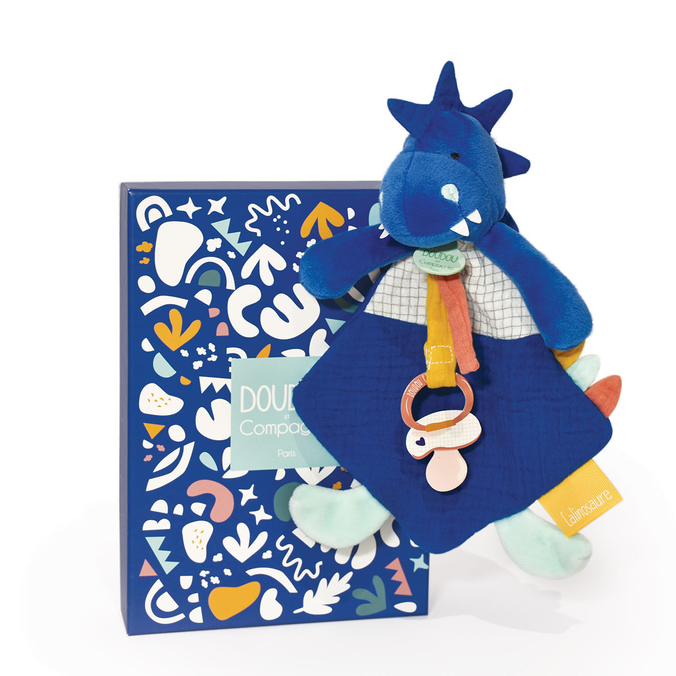 Doudou et Compagnie Attache-Sucette Sachou bleu