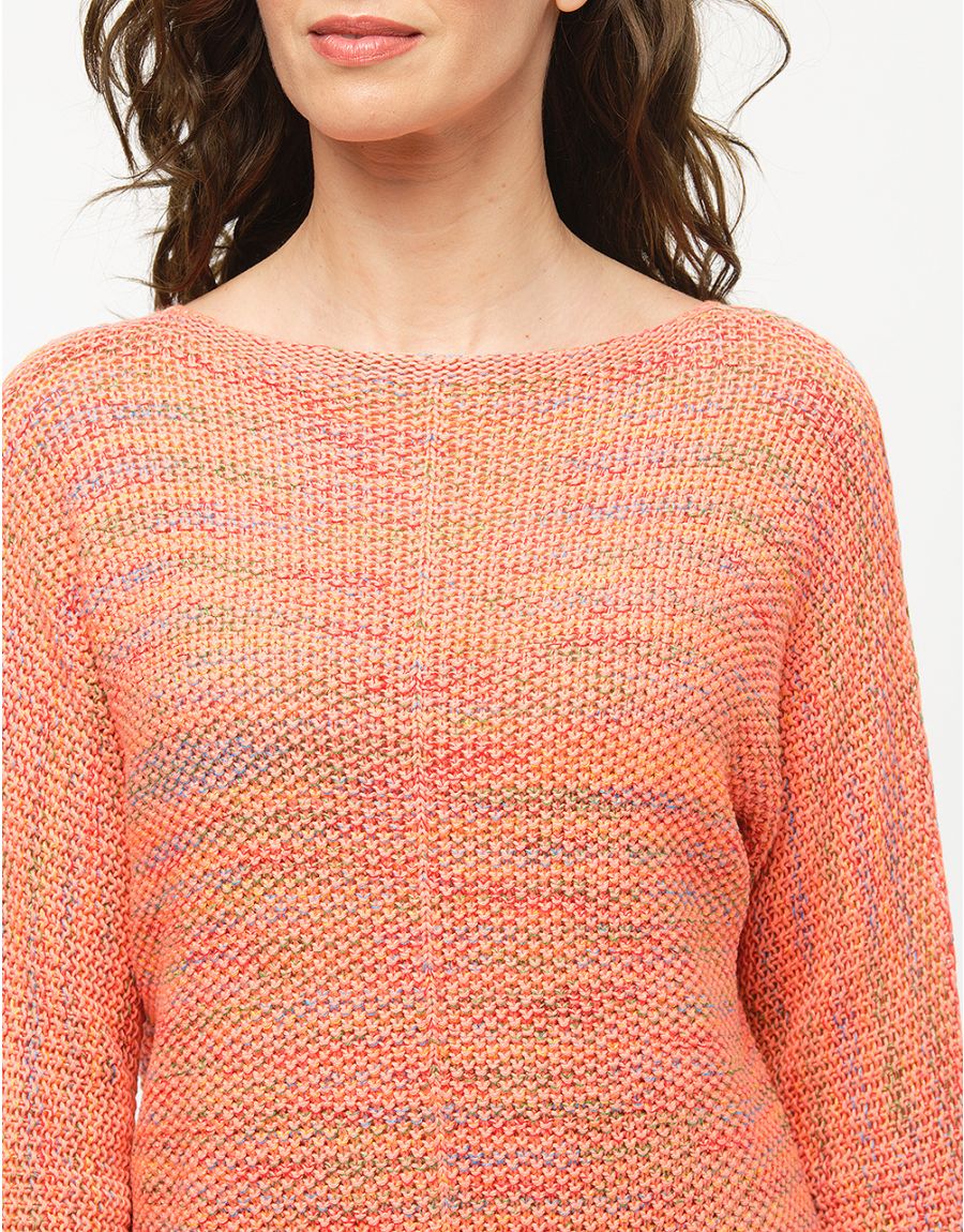 Pull corail chiné