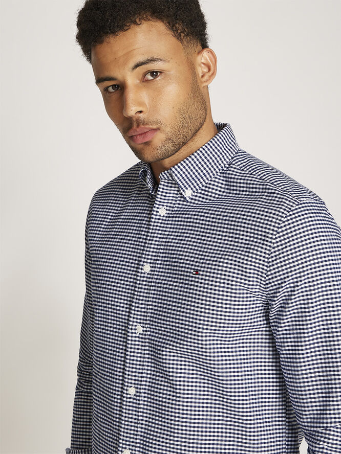 Tommy Hilfiger HERITAGE OXFORD GINGHAM RF SHIRT Desert sky / check