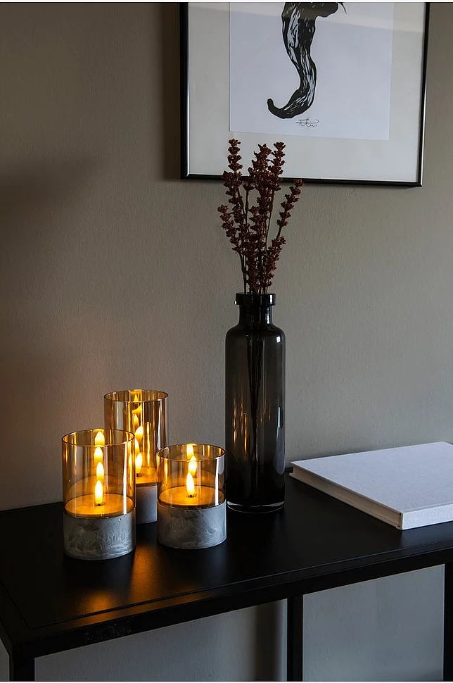 B/O Led-lys med glass 15 cm