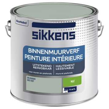 Sikkens muurverf binnen mat grijsgroen 2,5 liter
