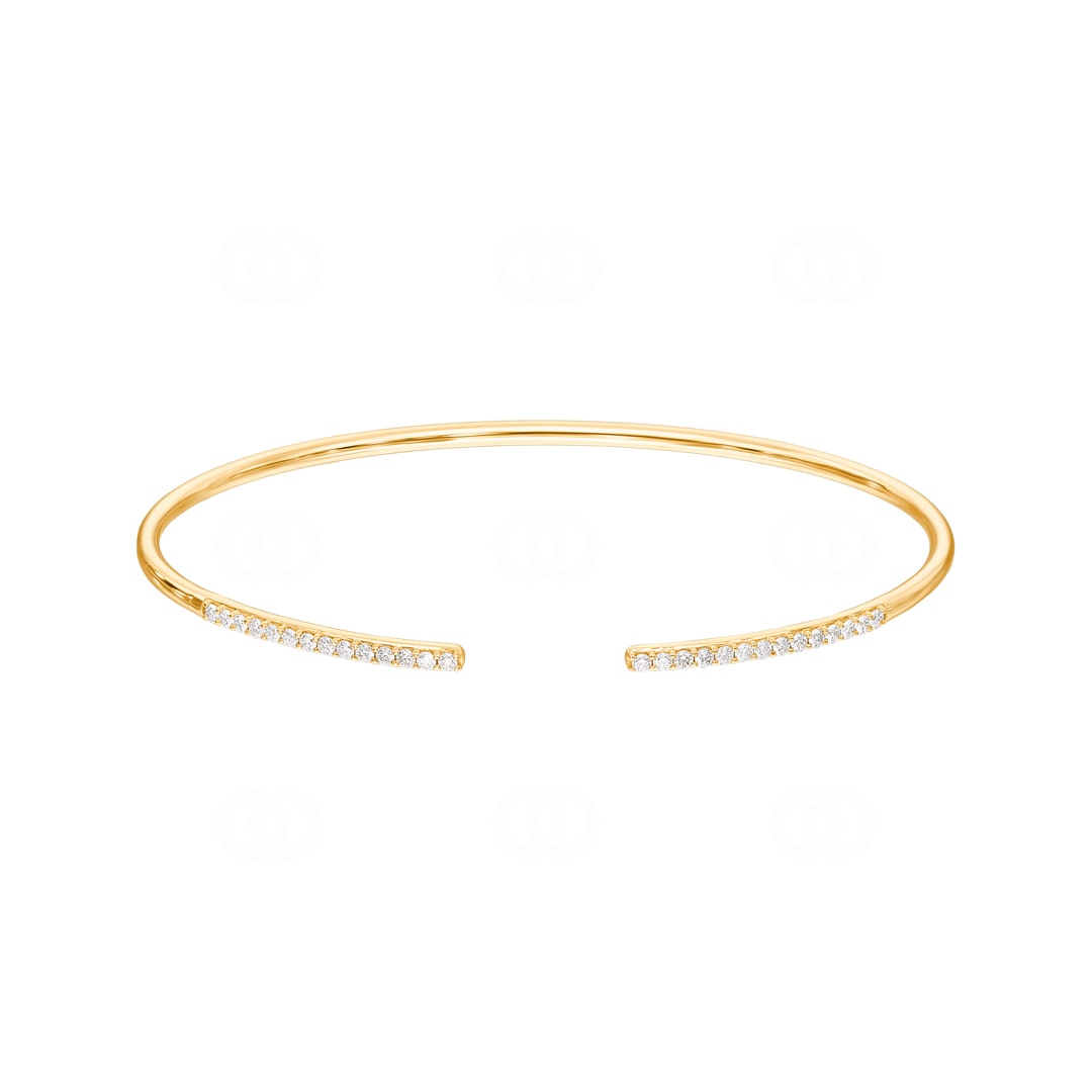 0.33 Karat Diamantarmreif offen 750/18 K Gelbgold
