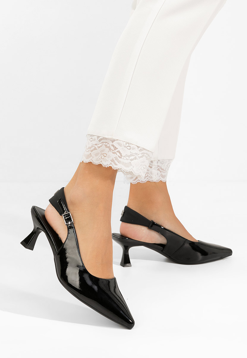 Chaussures slingback noirs Liviana