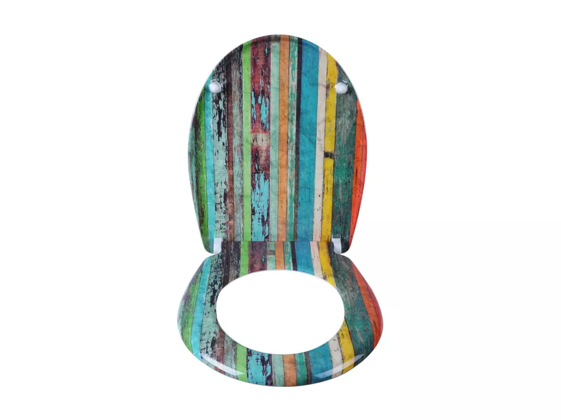 Abattant WC siège de multicolore 45.5 x 37.1 x 37.1 cm 19_0000713