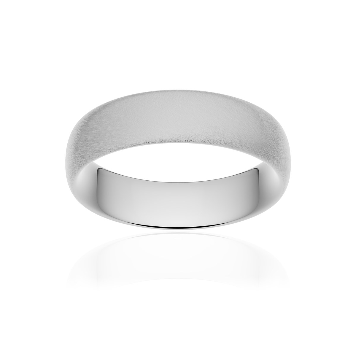 Alliance platine 950 givré ruban confort 6 mm