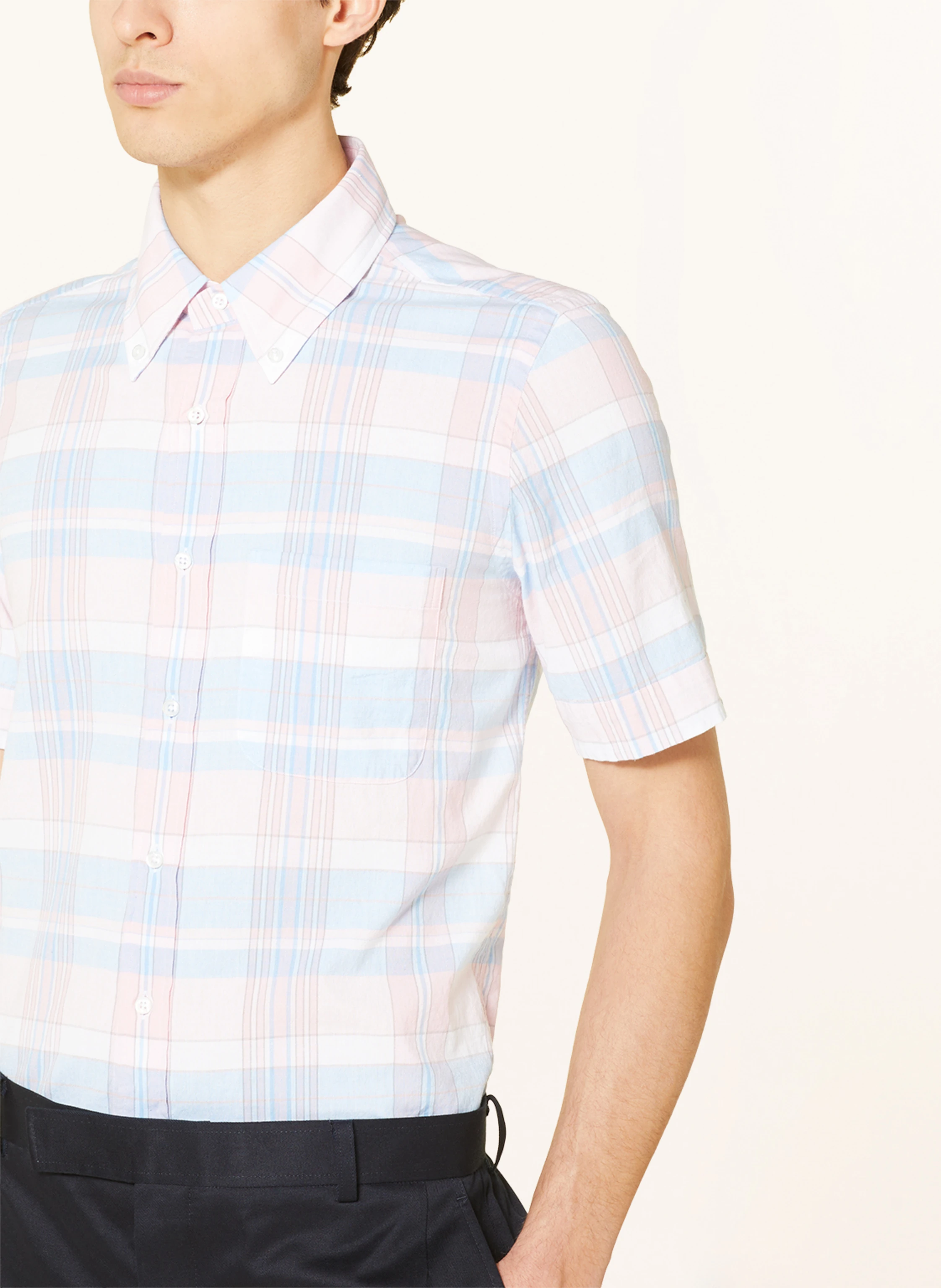 THOM BROWNE. Kurzarm-Hemd Slim Fit
