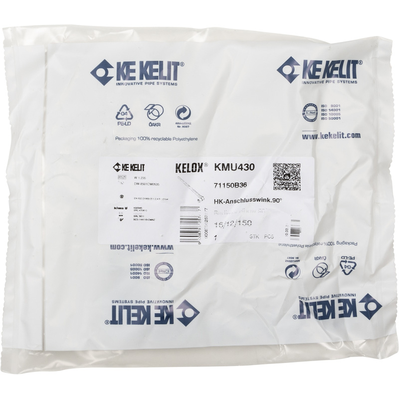 Ke Kelit Kelox-Ultrax pers kniekoppeling CU 12x16mm 150mm