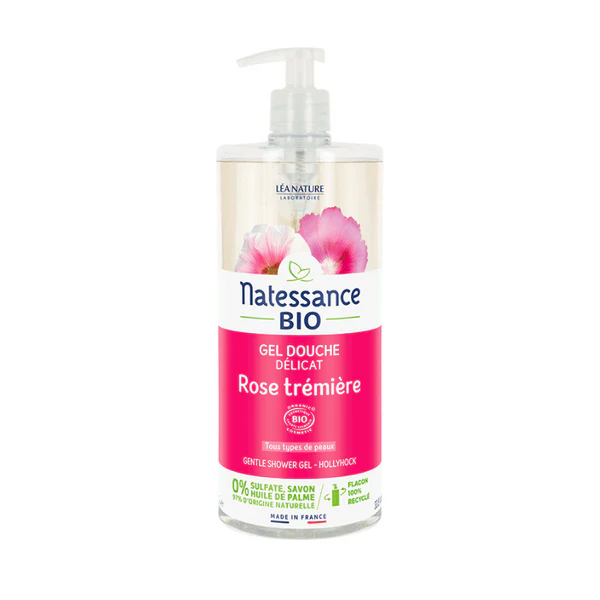Natessance Gel Douche Douceur Rose Trémière 1L
