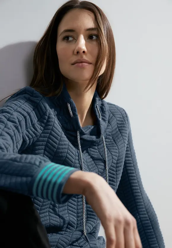 Sweatshirt mit Struktur - strong petrol blue