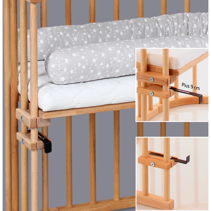 babybay Beistellbett Original natur geölt extra belüftet