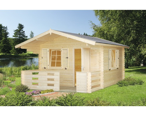 Palmako Emma tuinhuis 10,4+4,2 m² incl. vloer 394 x 490 cm naturel