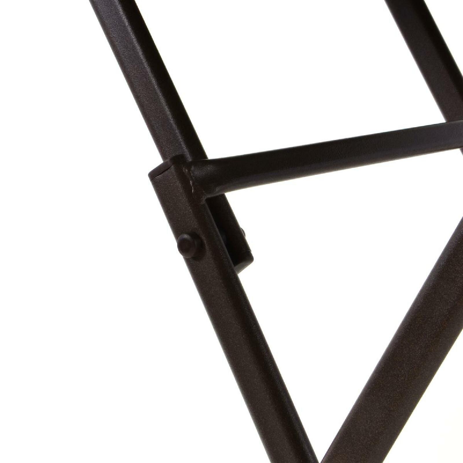 VCM Bistrotisch mit Glasplatte klappbar Terrassentisch Glastisch braun Ø 60 cm Stahl