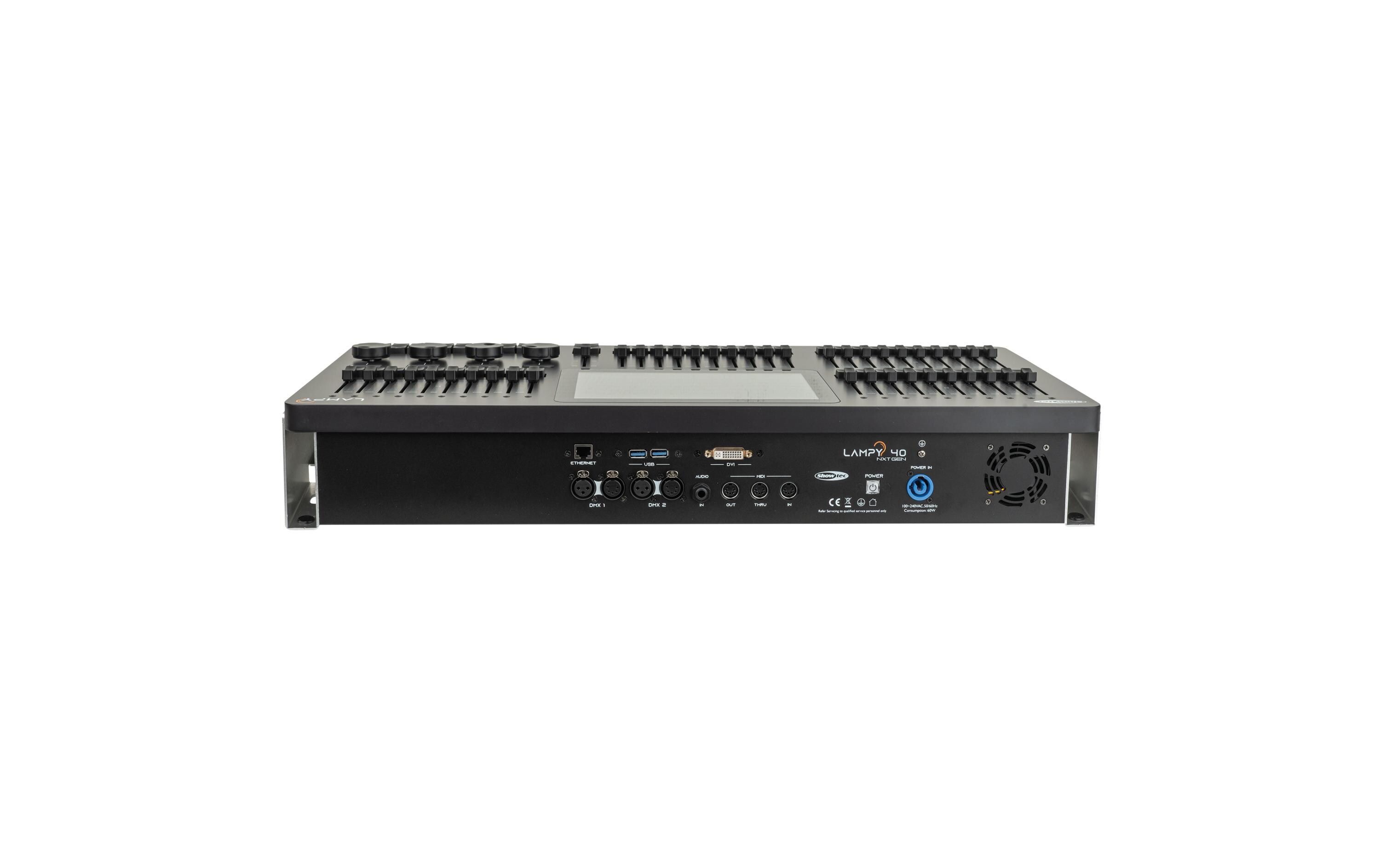 Lichtsteuerung LAMPY 40 2U<br>Voll ausgestattete 1024-Kanal-2-Universum-DMX-Konsole