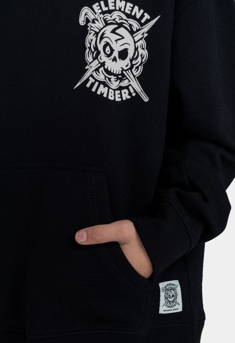 Element Angry Clouds Hood Youth Flint Black