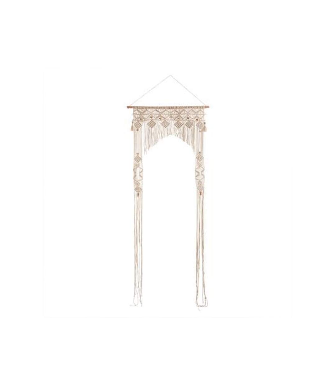 Rideau Fil Macramé Arche 90x200cm Ivoire