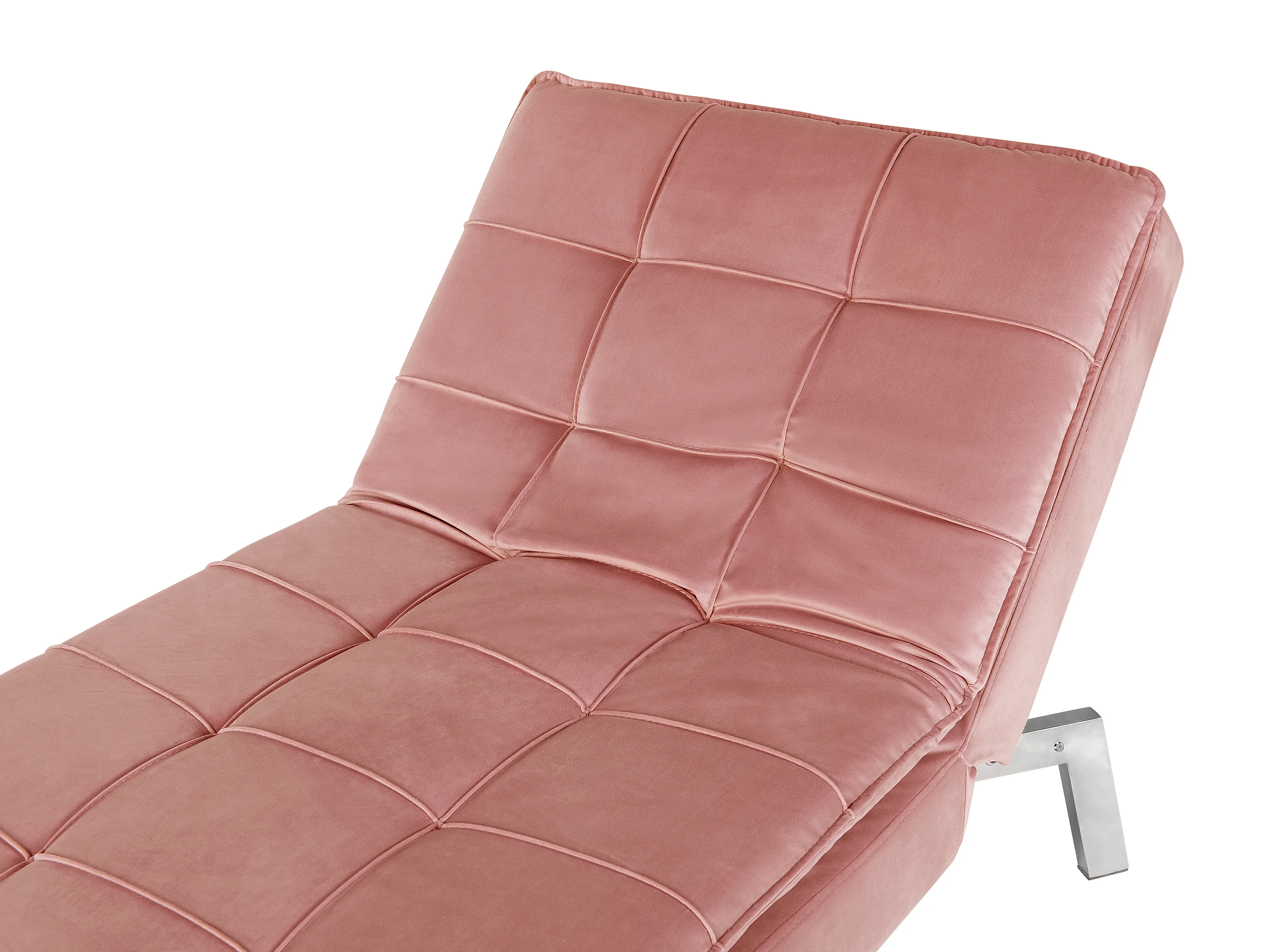 Chaise longue LOIRET Fluweel Roze