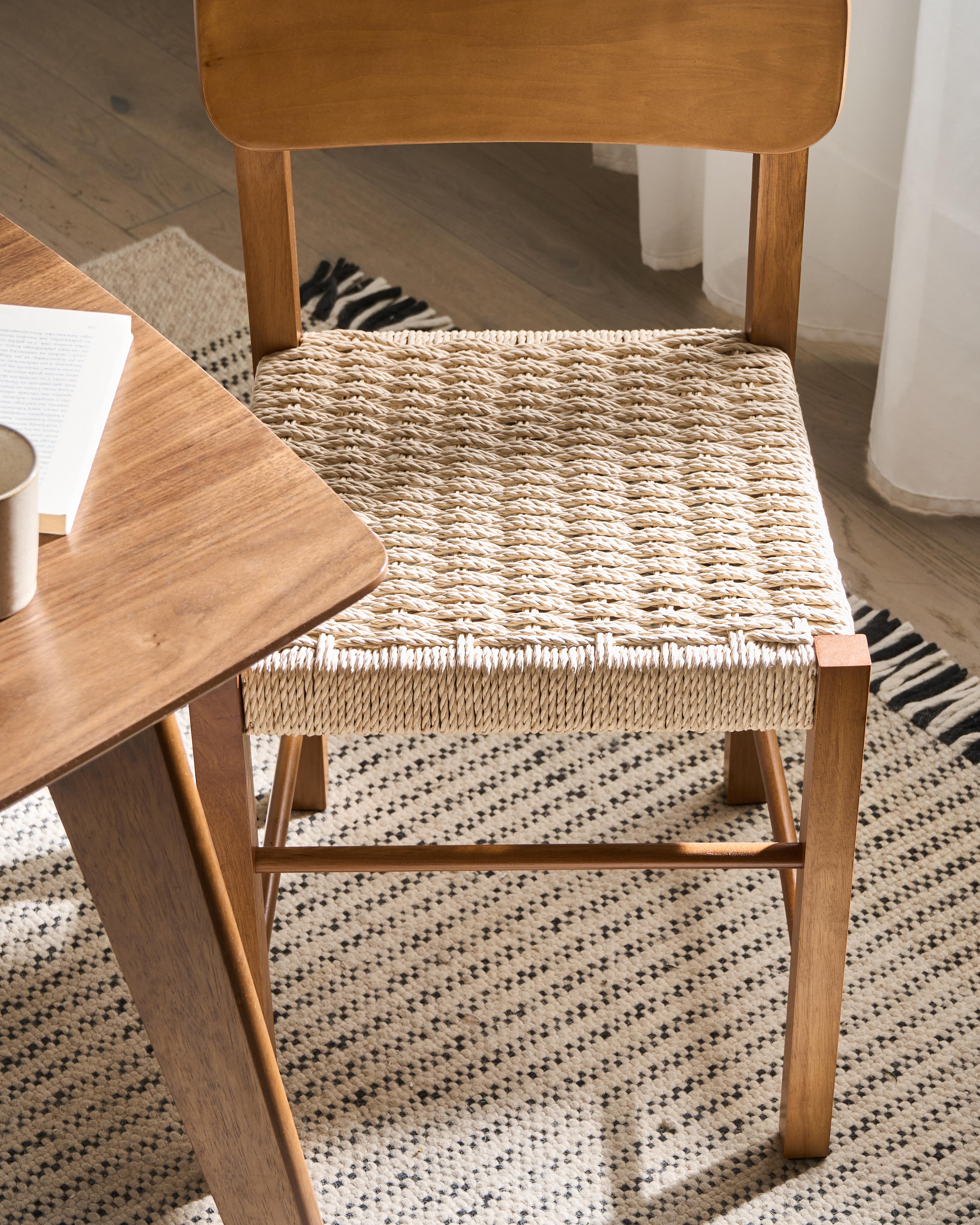 Set van 2 eetkamerstoelen ALLOS Hout Bruin