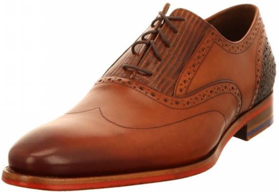 Floris van bommel De Stapper 03.00 Cognac G+Wijdte Veterschoenen