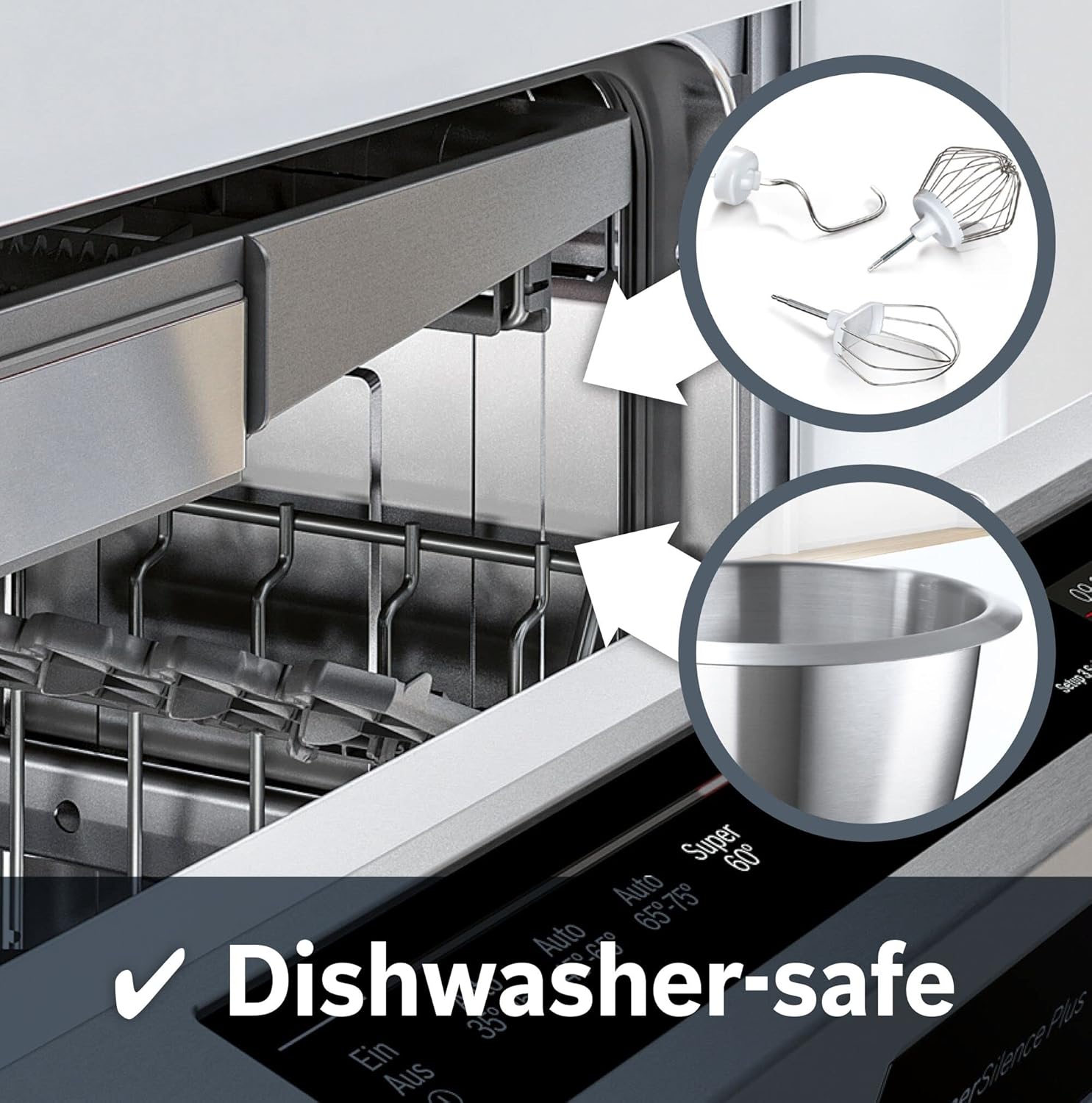 Bosch Küchenmaschine 7 in 1 MUMS2VM40G 7 Geschwindigkeiten, Knethaken, Schneebesen, Handrührer, Mixer, Zitruspresse, Zerkleinerer, 900 W, Schwarz