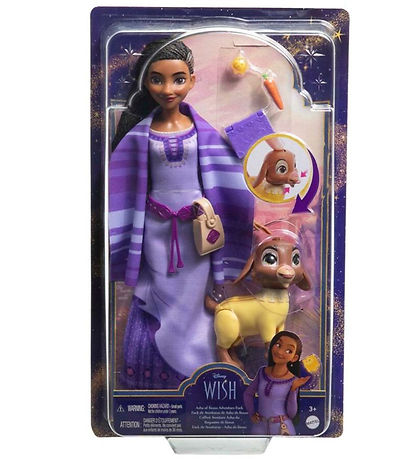 Disney Wish Dukke - 29 cm - Asha m. Star og Valentino