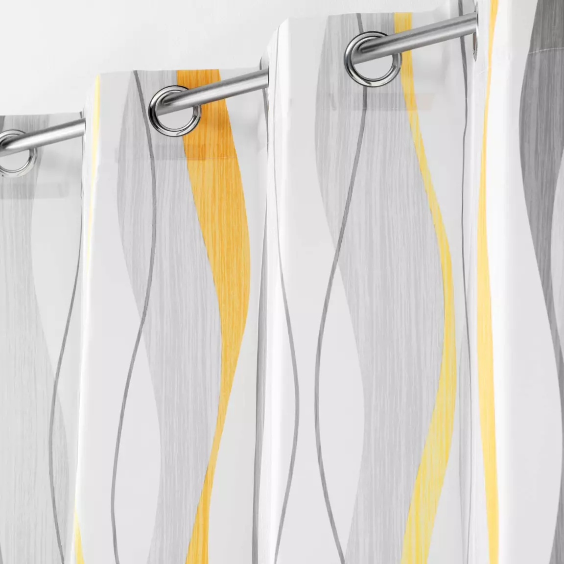 Rideau oeillets (140 x 260 cm) Ondulys Blanc
