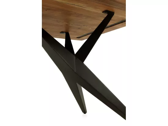 Table en bois massif d'acacia 200x100