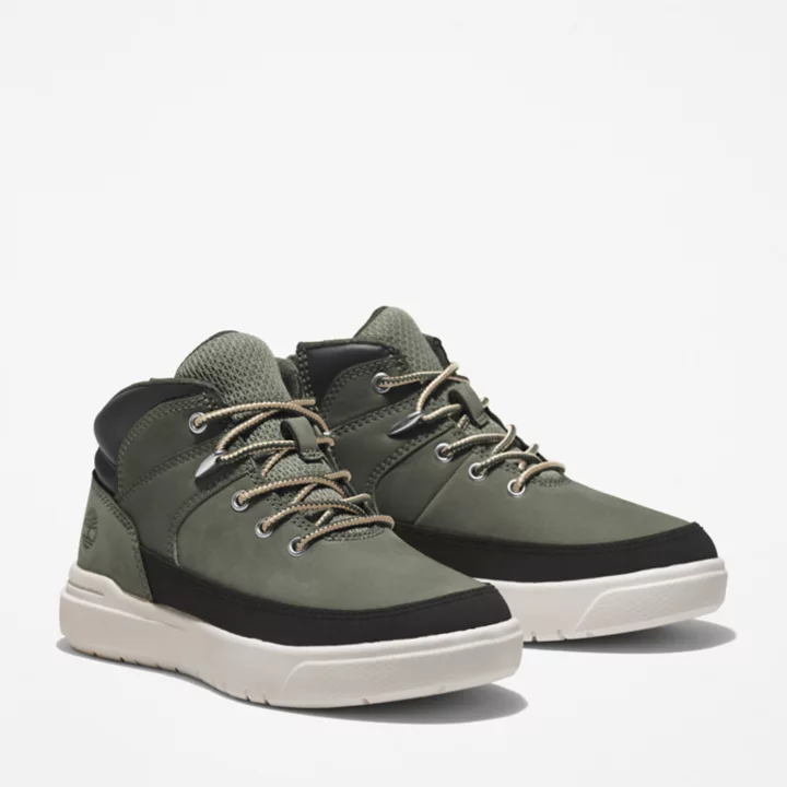Bota de caminhada Seneca Bay para jovens na cor verde escura.