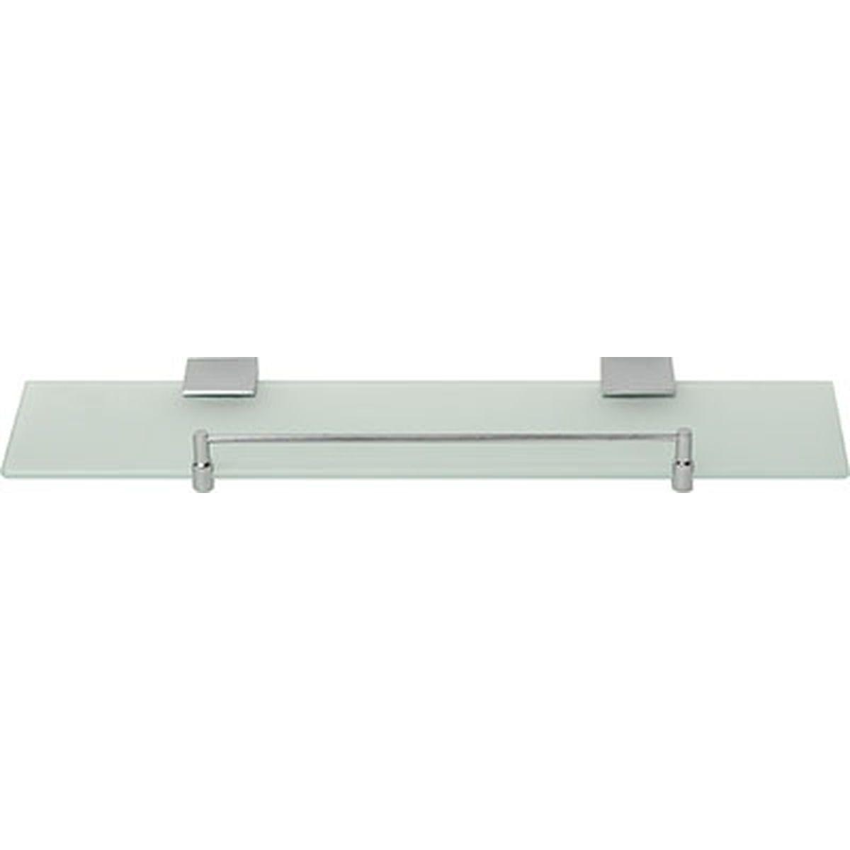 TABLETTE VERRE GIVRE A FIXER 52 CM ZAMACK ACIER INOXYDABLE V