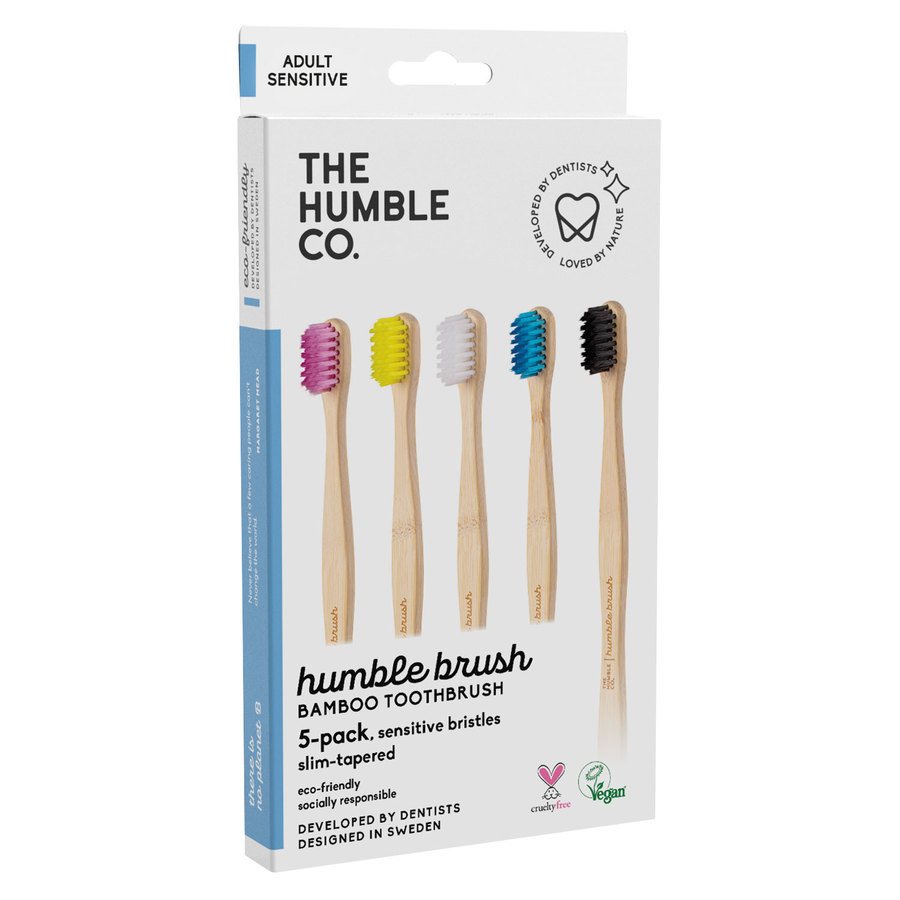 The Humble Co Flat Curved Adult Soft Sensitive 5pcs