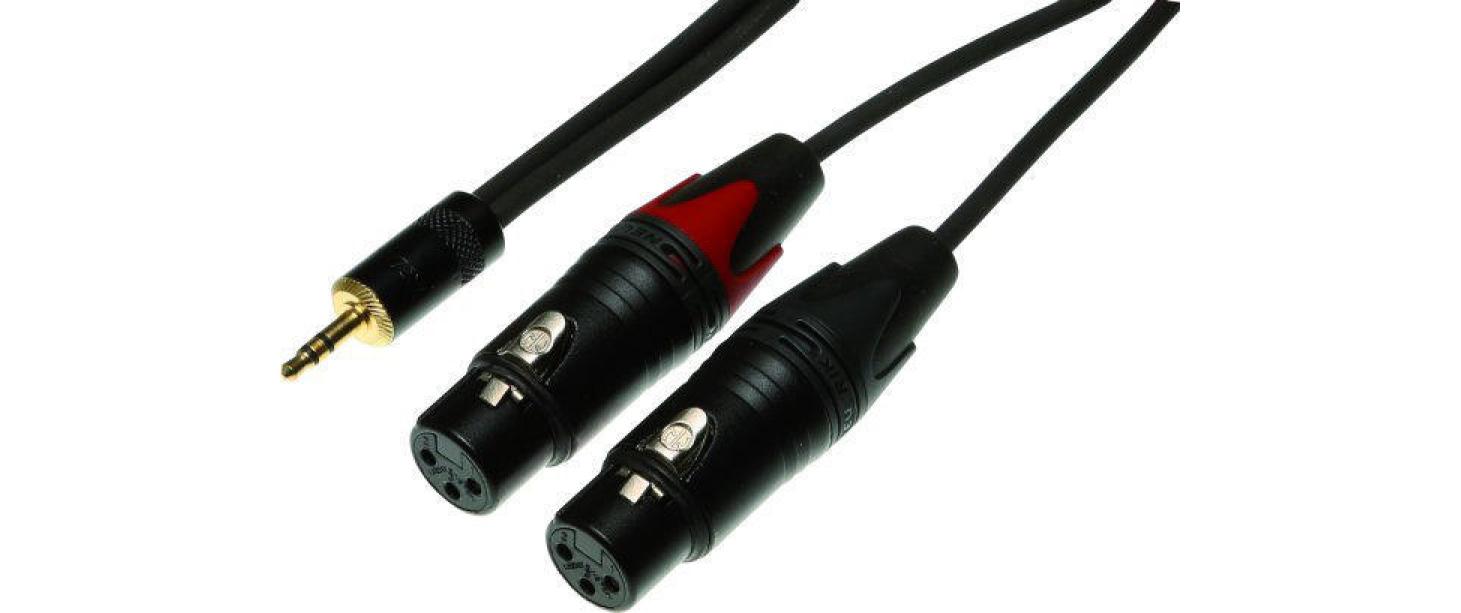 Audio-Kabel NYK6MPS-BL 3.5 mm Klinke - XLR 6 mY-Kabel
