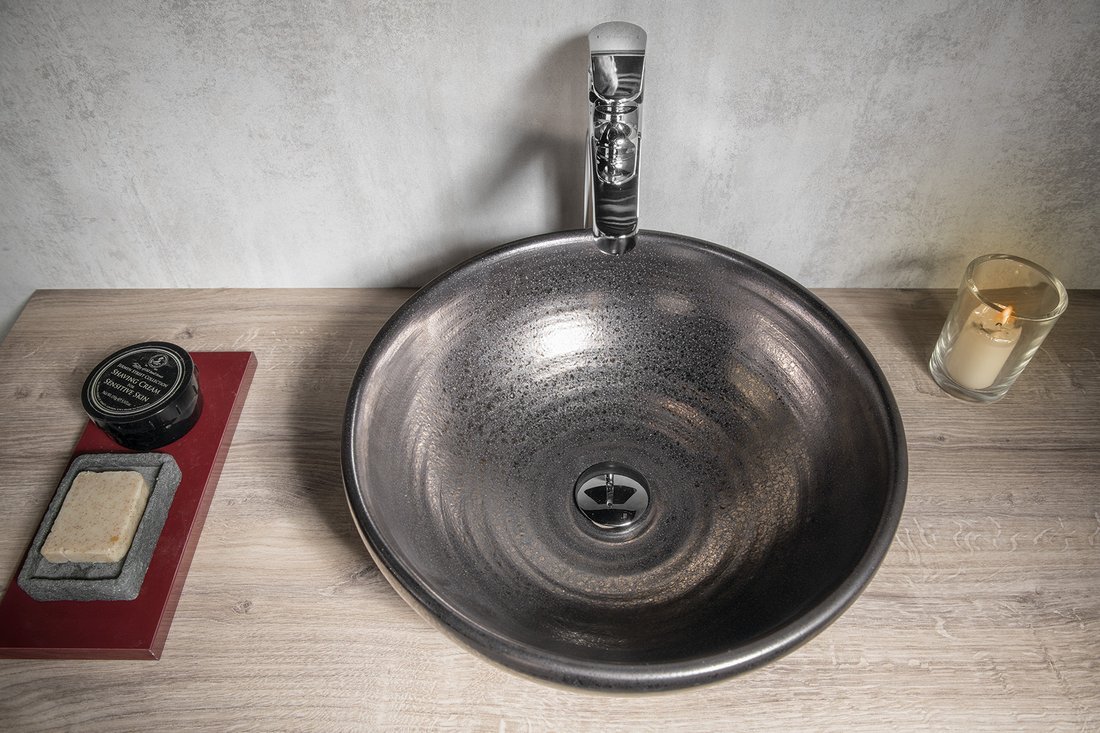Sapho Attila keramische design waskom 42.5cm koper