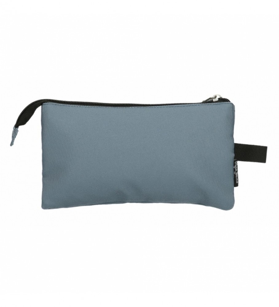 Estojo Pepe Jeans com três compartimentos 6334327 Azul