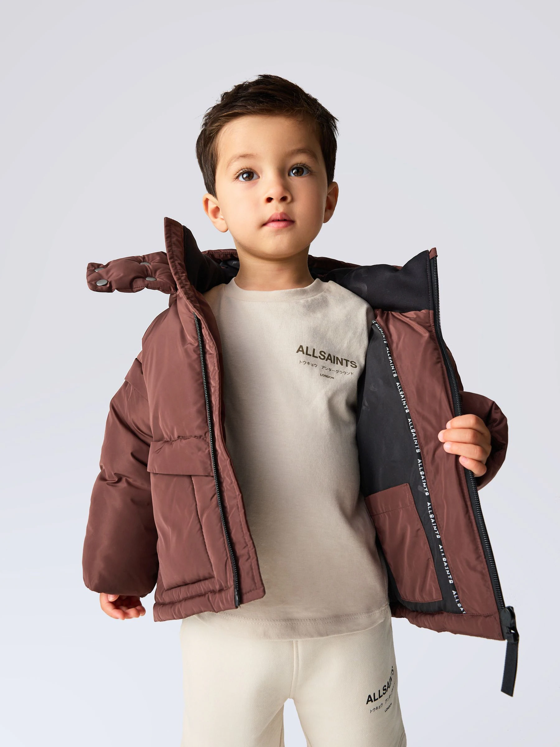 smALLSAINTS Boys Logo Padded Younger Coat